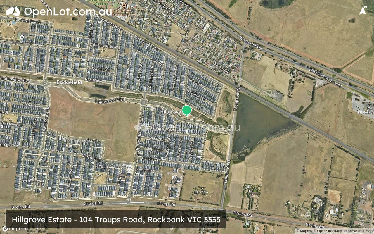 Satellite image for Hillgrove Estate - 104 Troups Road, Rockbank VIC 3335