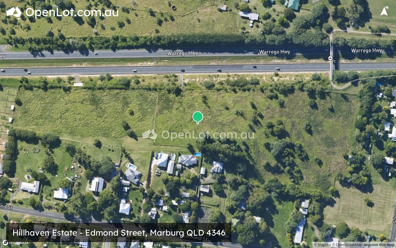 Satellite image for Hillhaven Estate - Edmond Street, Marburg QLD 4346
