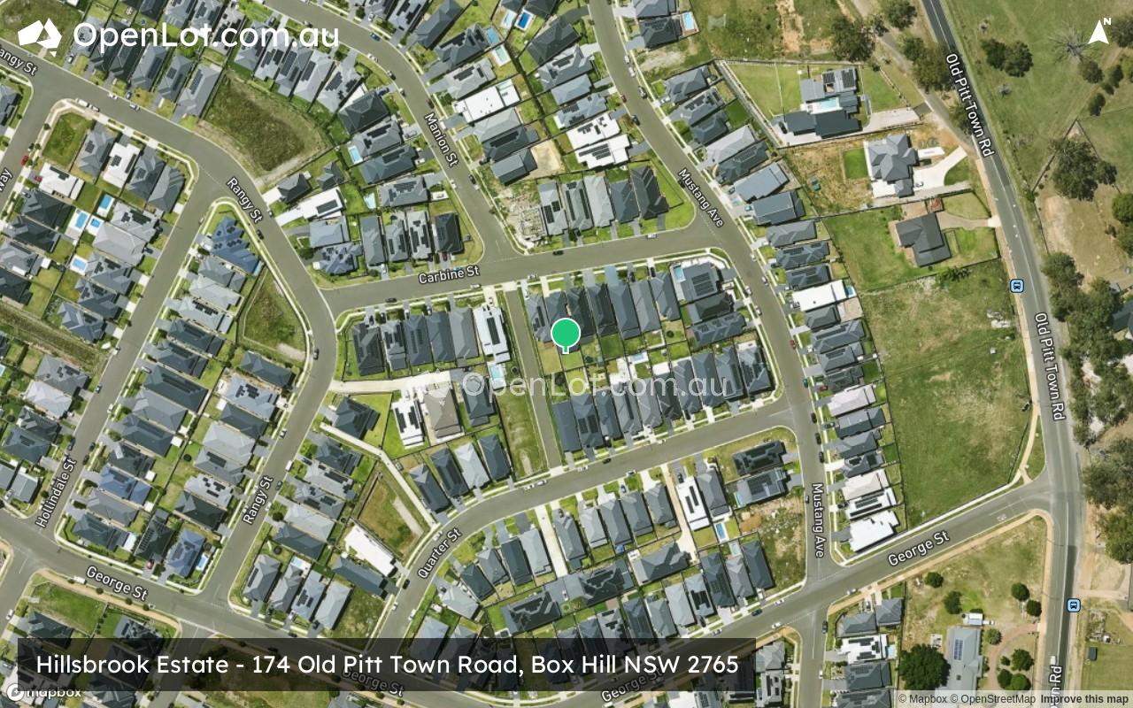 Satellite image for Hillsbrook Estate - 174 Old Pitt Town Road, Box Hill NSW 2765