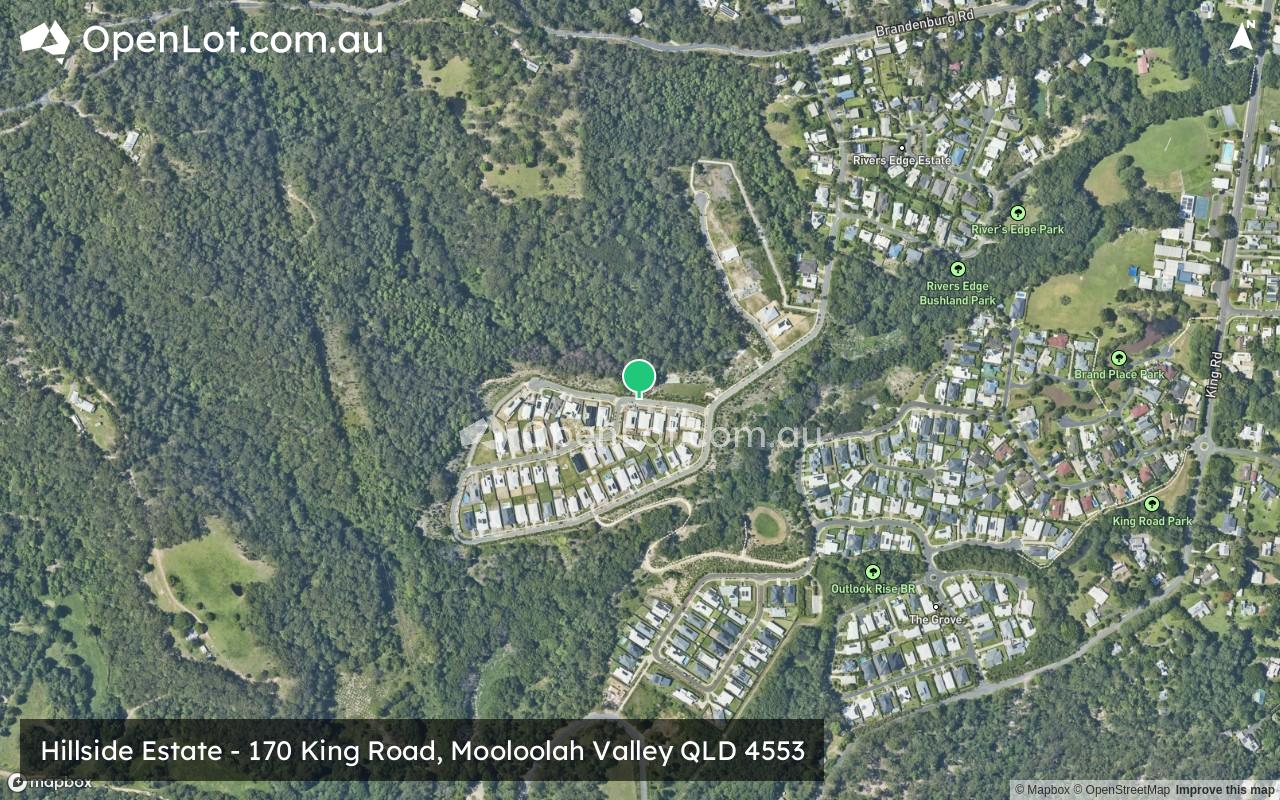 Satellite image for Hillside Estate - 170 King Road, Mooloolah Valley QLD 4553