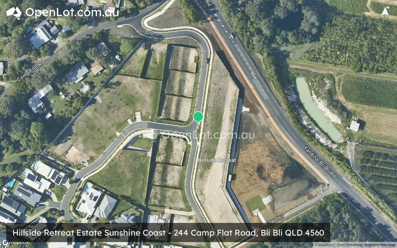 Satellite image for Hillside Retreat Estate Sunshine Coast - 244 Camp Flat Road, Bli Bli QLD 4560