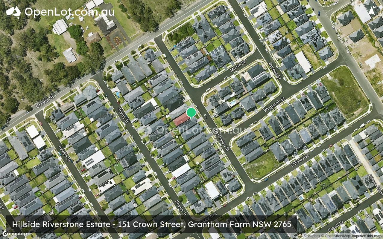 Satellite image for Hillside Riverstone Estate - 151 Crown Street, Grantham Farm NSW 2765