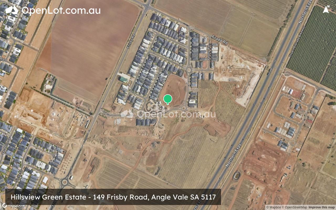 Satellite image for Hillsview Green Estate - 149 Frisby Road, Angle Vale SA 5117