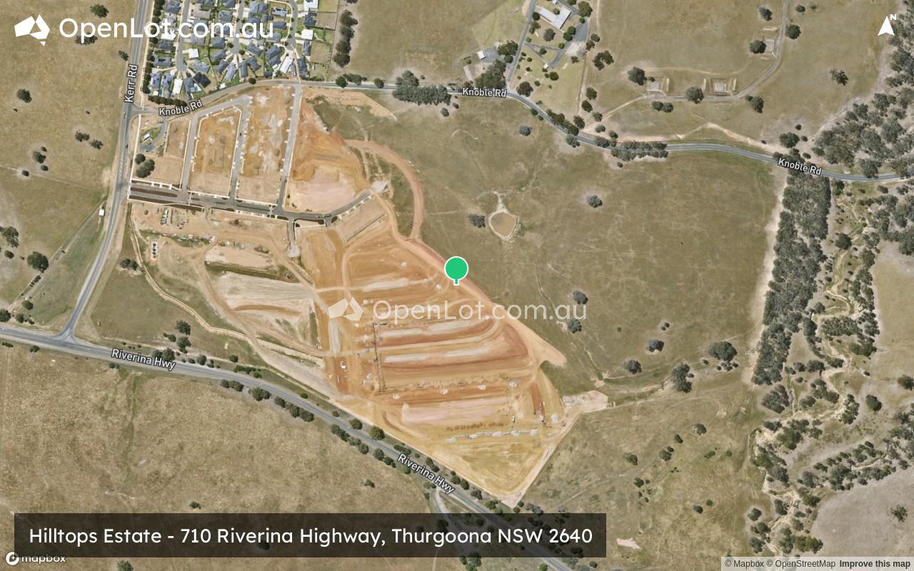 Satellite image for Hilltops Estate - 710 Riverina Highway, Thurgoona NSW 2640