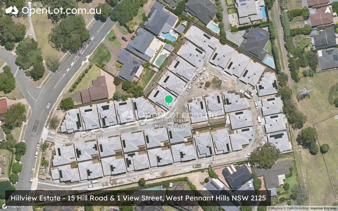 Satellite image for Hillview Estate - 15 Hill Road & 1 View Street, West Pennant Hills NSW 2125