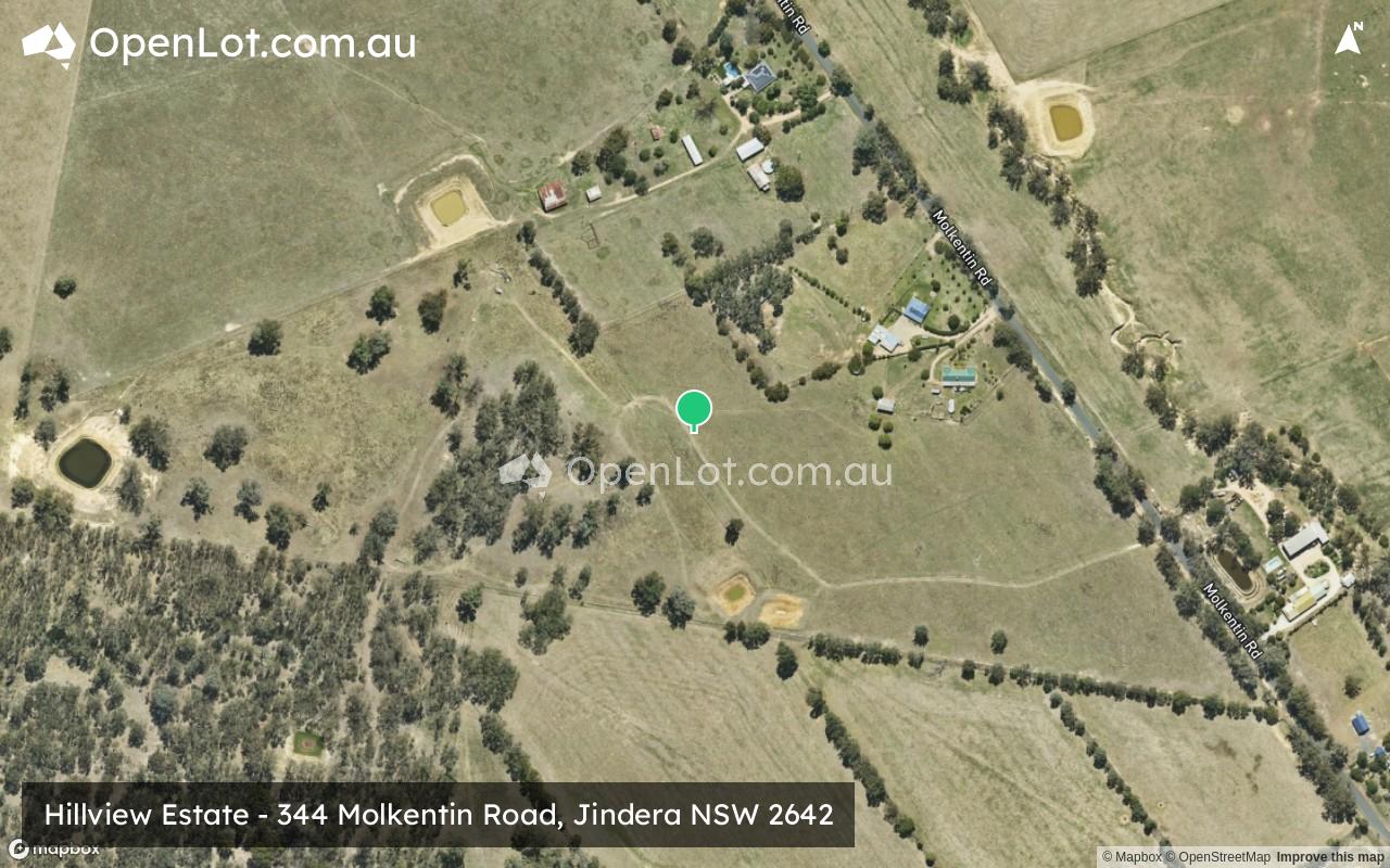 Satellite image for Hillview Estate - 344 Molkentin Road, Jindera NSW 2642
