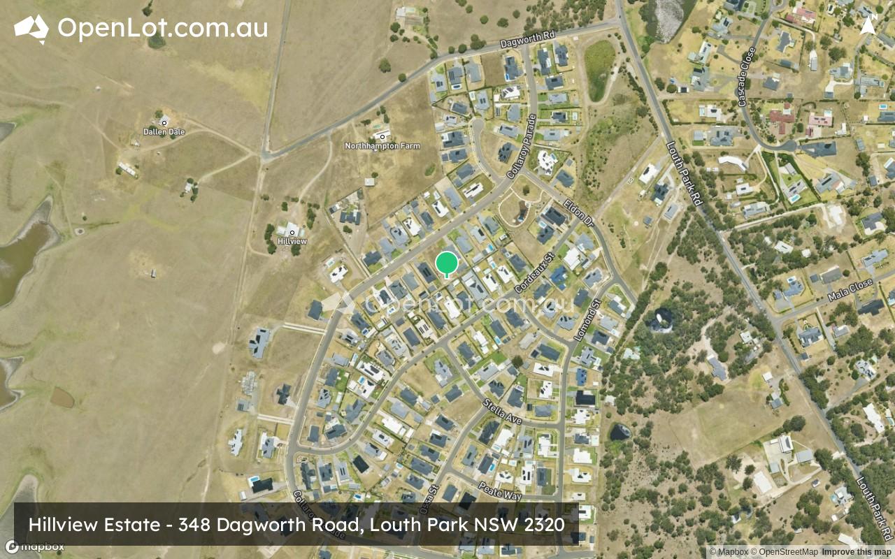 Satellite image for Hillview Estate - 348 Dagworth Road, Louth Park NSW 2320