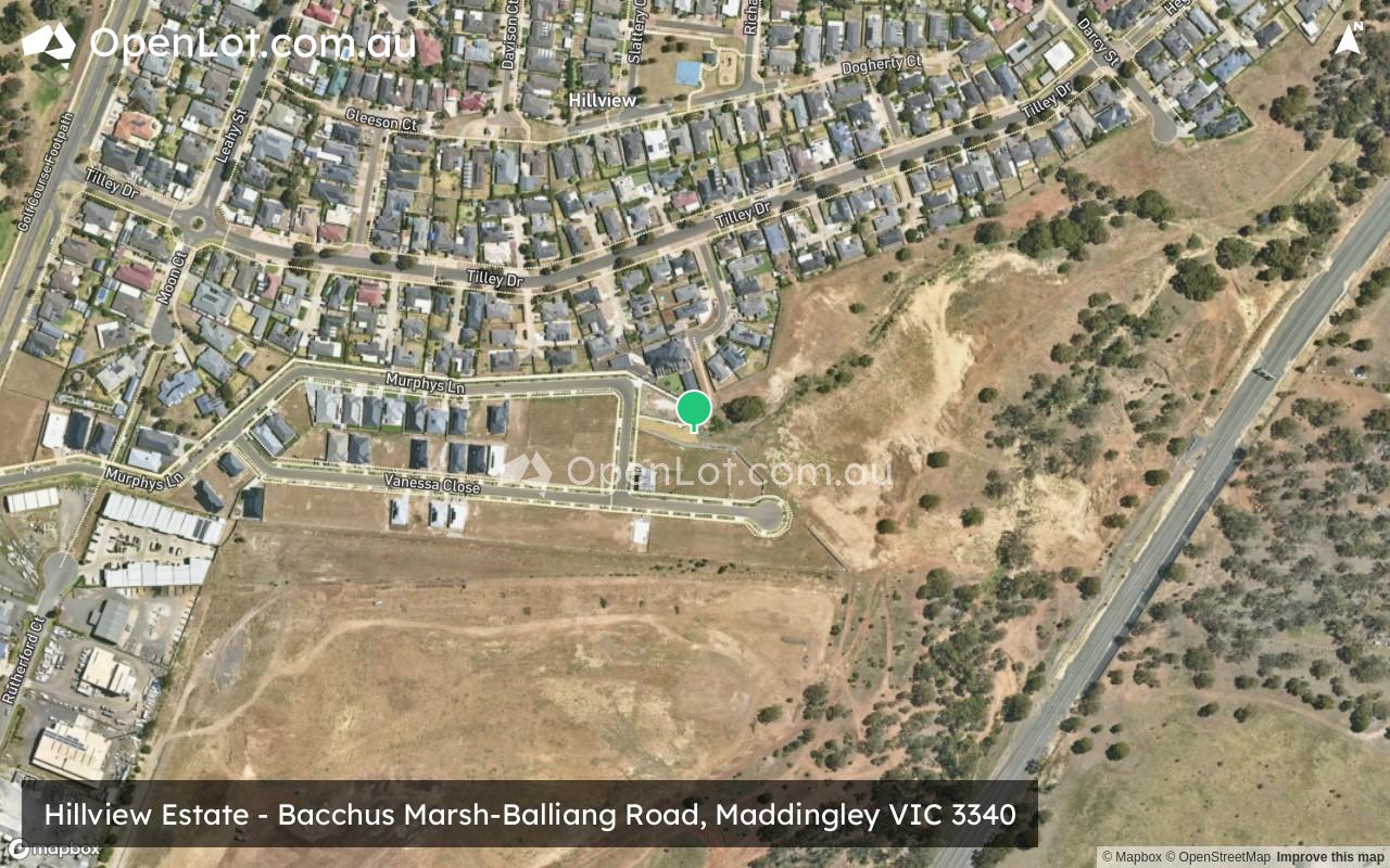 Satellite image for Hillview Estate - Bacchus Marsh-Balliang Road, Maddingley VIC 3340