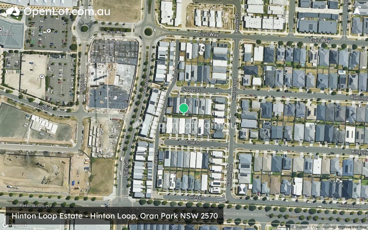 Satellite image for Hinton Loop Estate - Hinton Loop, Oran Park NSW 2570