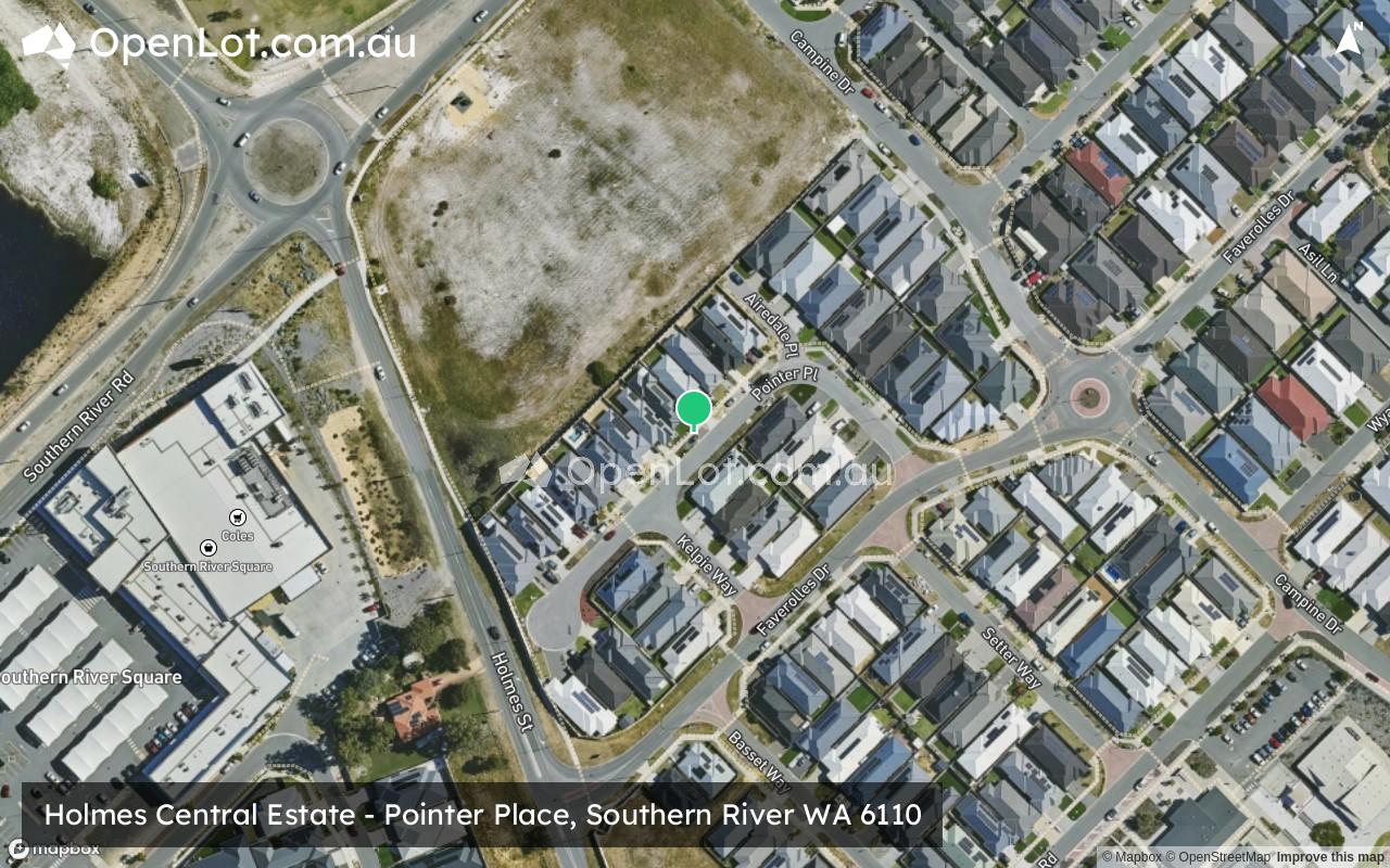Satellite image for Holmes Central Estate - Pointer Place, Southern River WA 6110