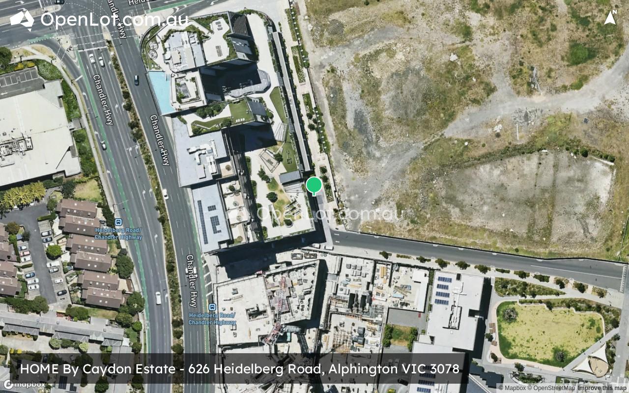 Satellite image for HOME By Caydon Estate - 626 Heidelberg Road, Alphington VIC 3078
