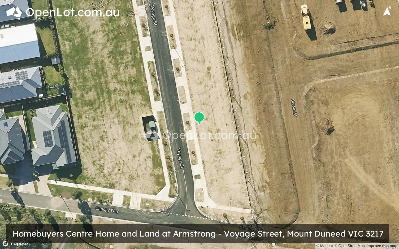 Satellite image for Homebuyers Centre Home and Land at Armstrong - Voyage Street, Mount Duneed VIC 3217