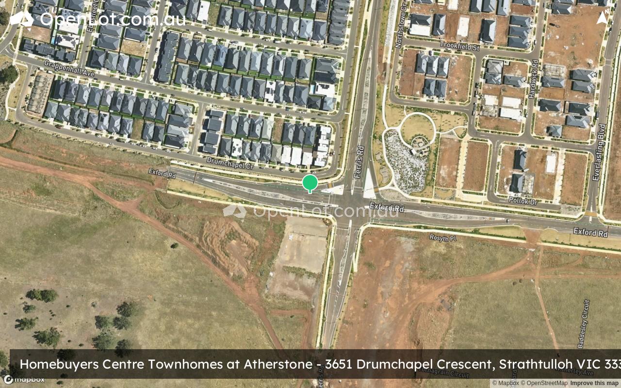 Satellite image for Homebuyers Centre Townhomes at Atherstone - 3651 Drumchapel Crescent, Strathtulloh VIC 3338