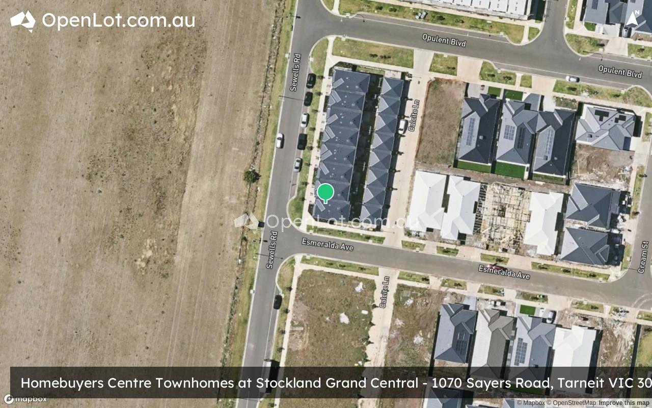 Satellite image for Homebuyers Centre Townhomes at Stockland Grand Central - 1070 Sayers Road, Tarneit VIC 3029