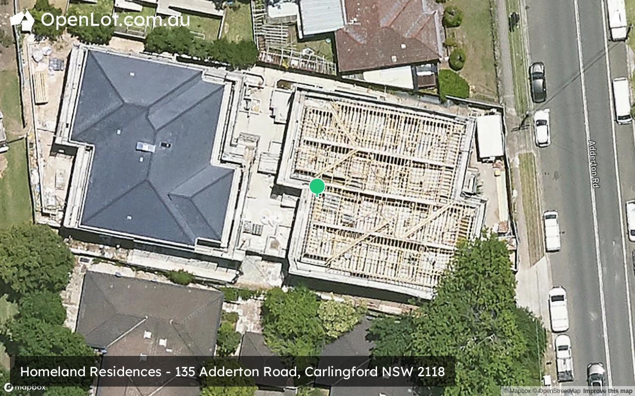 Satellite image for Homeland Residences - 135 Adderton Road, Carlingford NSW 2118
