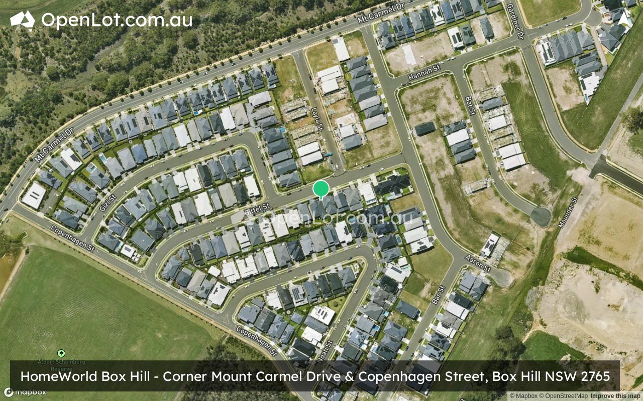 Satellite image for HomeWorld Box Hill - Corner Mount Carmel Drive & Copenhagen Street, Box Hill NSW 2765