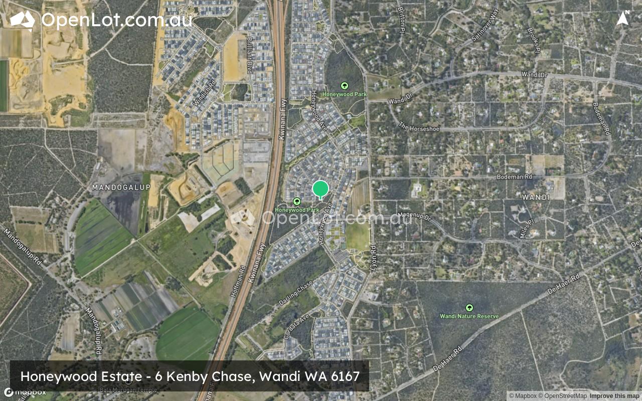 Satellite image for Honeywood Estate - 6 Kenby Chase, Wandi WA 6167