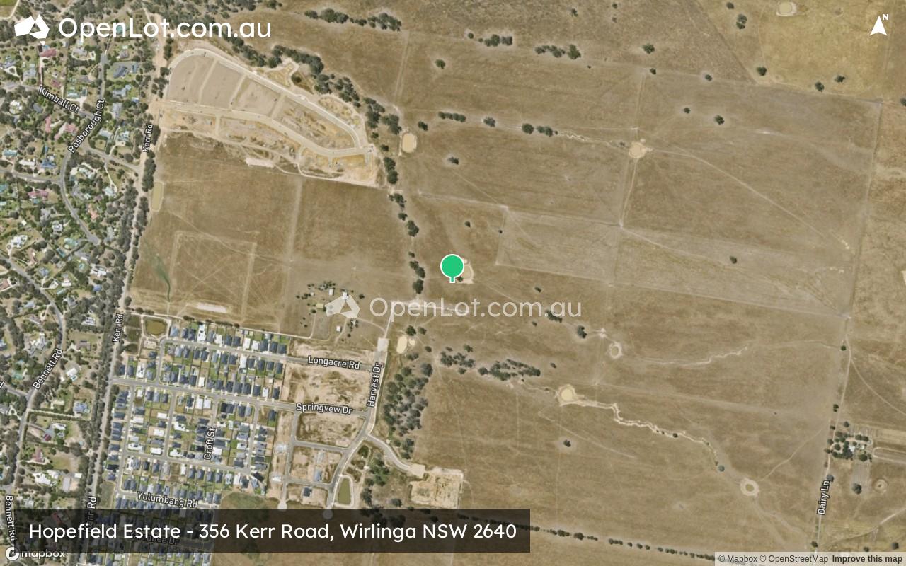 Satellite image for Hopefield Estate - 356 Kerr Road, Wirlinga NSW 2640