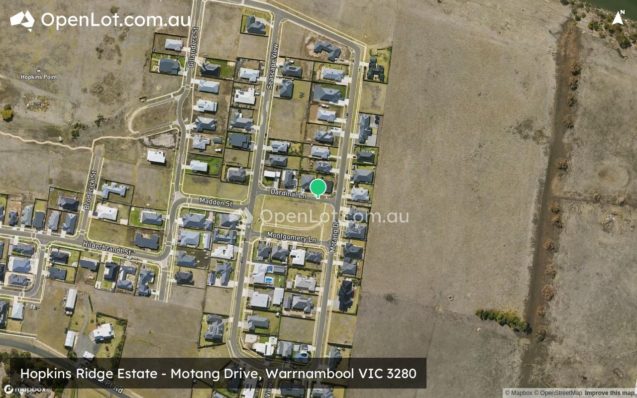 Satellite image for Hopkins Ridge Estate - Motang Drive, Warrnambool VIC 3280