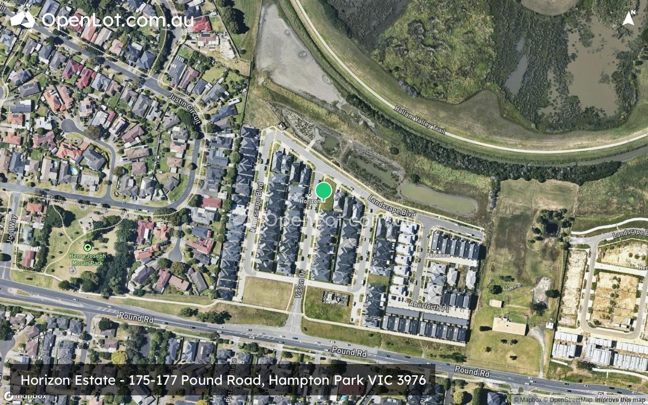 Satellite image for Horizon Estate - 175-177 Pound Road, Hampton Park VIC 3976