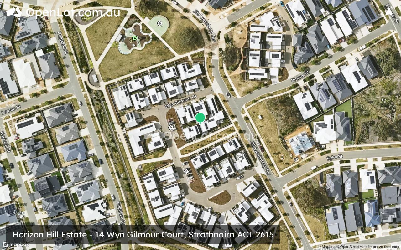 Satellite image for Horizon Hill Estate - 14 Wyn Gilmour Court, Strathnairn ACT 2615