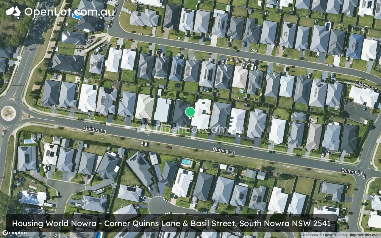 Satellite image for Housing World Nowra - Corner Quinns Lane & Basil Street, South Nowra NSW 2541