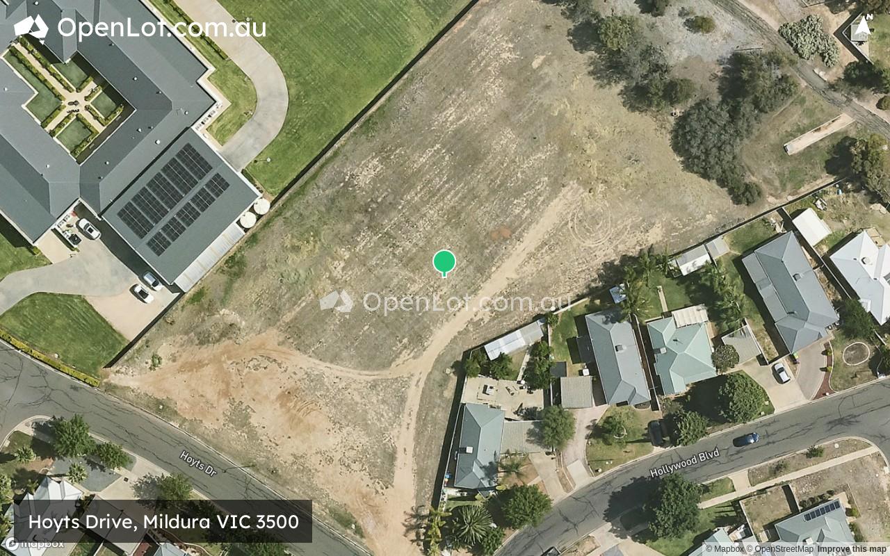 Satellite image for Hoyts Drive, Mildura VIC 3500