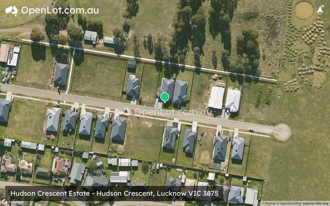 Satellite image for Hudson Crescent Estate - Hudson Crescent, Lucknow VIC 3875