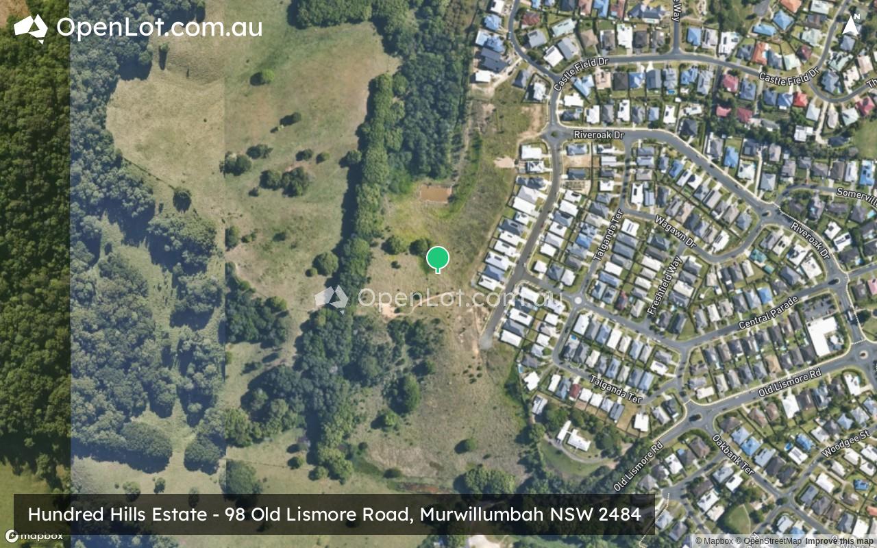 Satellite image for Hundred Hills Estate - 98 Old Lismore Road, Murwillumbah NSW 2484
