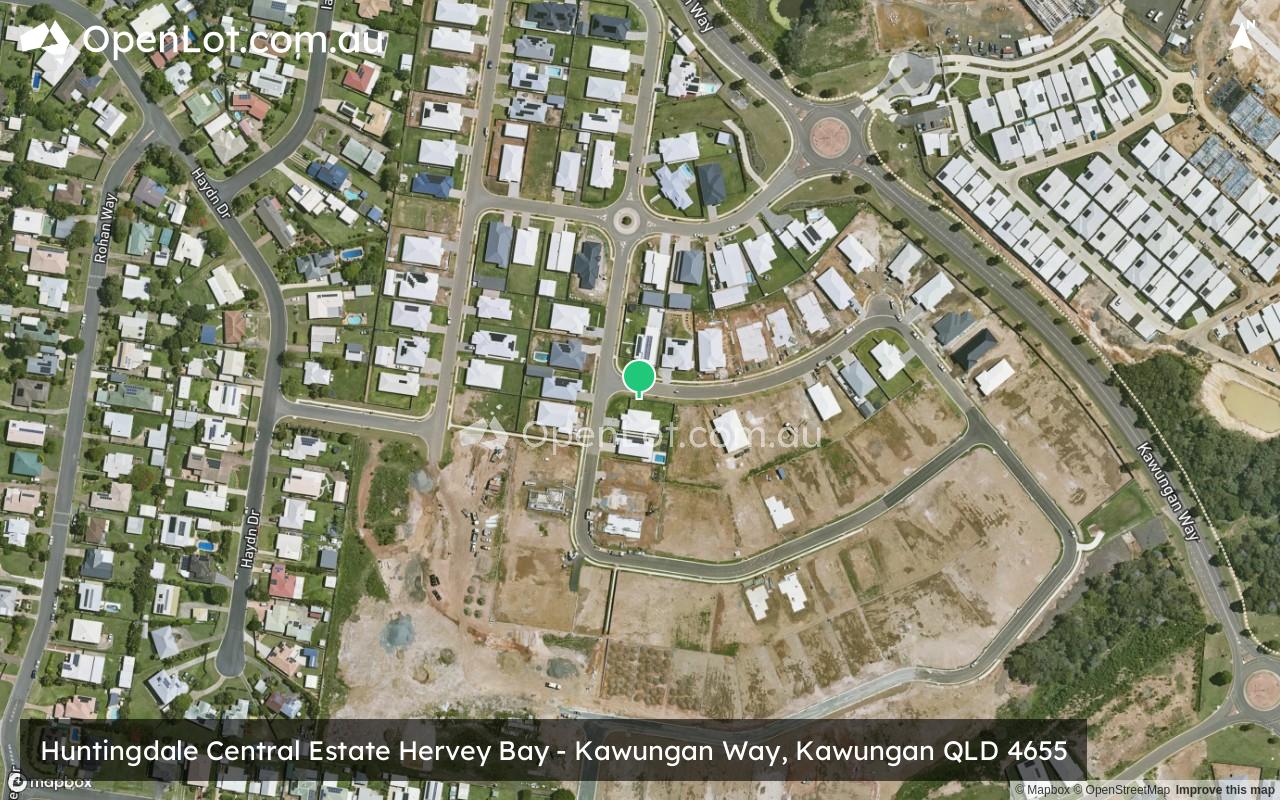 Satellite image for Huntingdale Central Estate Hervey Bay - Kawungan Way, Kawungan QLD 4655