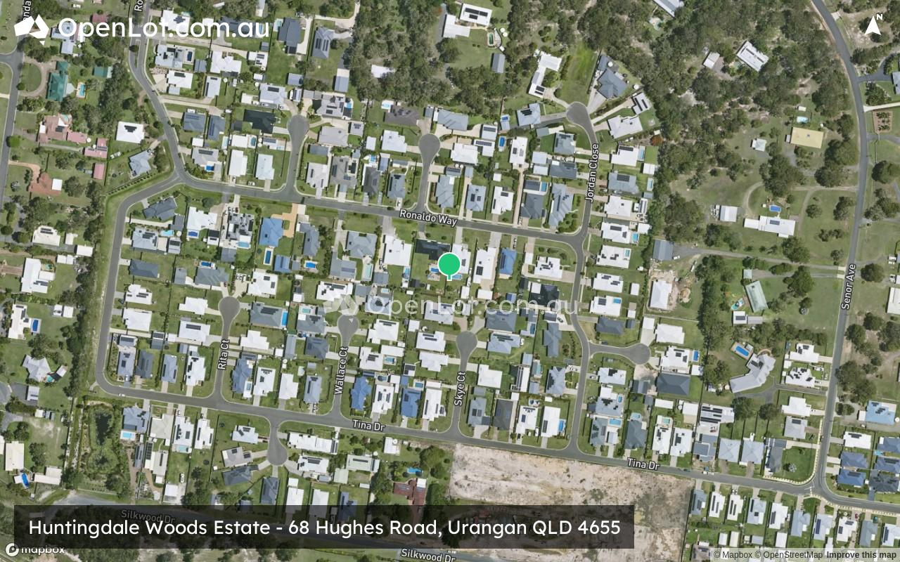 Satellite image for Huntingdale Woods Estate - 68 Hughes Road, Urangan QLD 4655