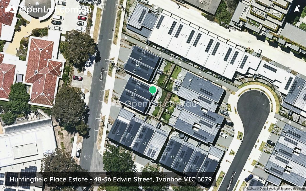 Satellite image for Huntingfield Place Estate - 48-56 Edwin Street, Ivanhoe VIC 3079