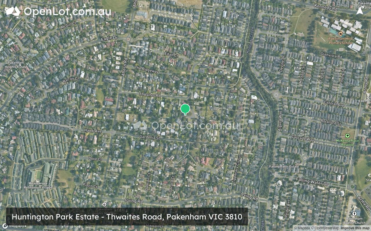 Satellite image for Huntington Park Estate - Thwaites Road, Pakenham VIC 3810