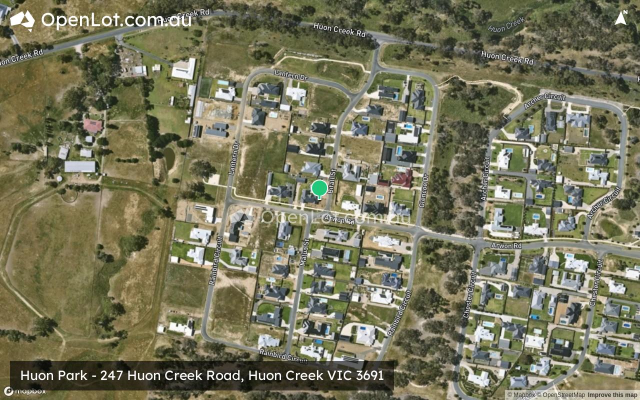 Satellite image for Huon Park - 247 Huon Creek Road, Huon Creek VIC 3691