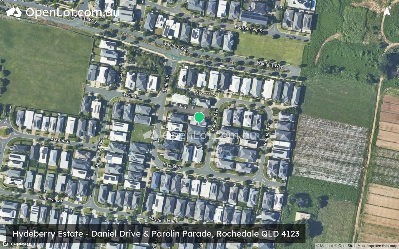 Satellite image for Hydeberry Estate - Daniel Drive & Parolin Parade, Rochedale QLD 4123
