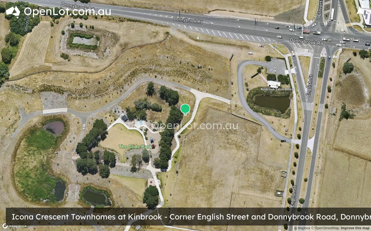 Satellite image for Icona Crescent Townhomes at Kinbrook - Corner English Street and Donnybrook Road, Donnybrook VIC 3064