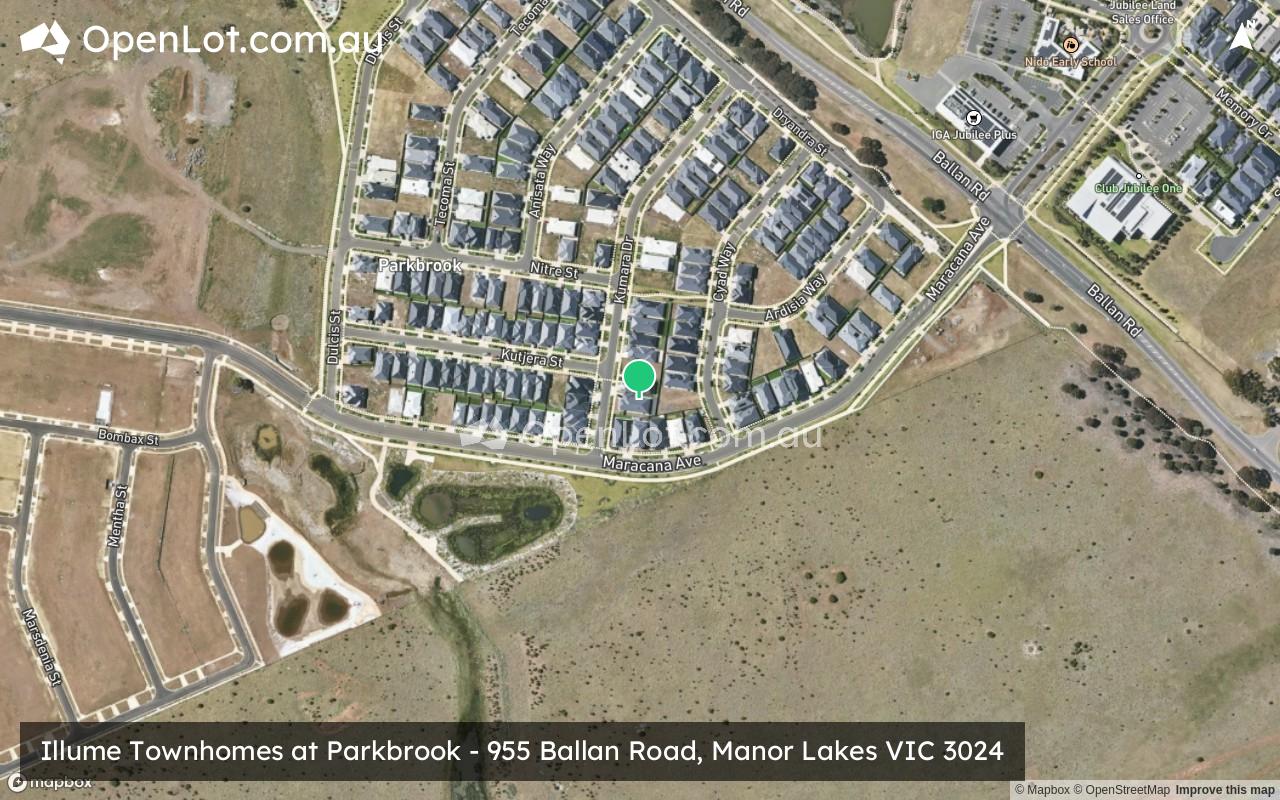Satellite image for Illume Townhomes at Parkbrook - 955 Ballan Road, Manor Lakes VIC 3024