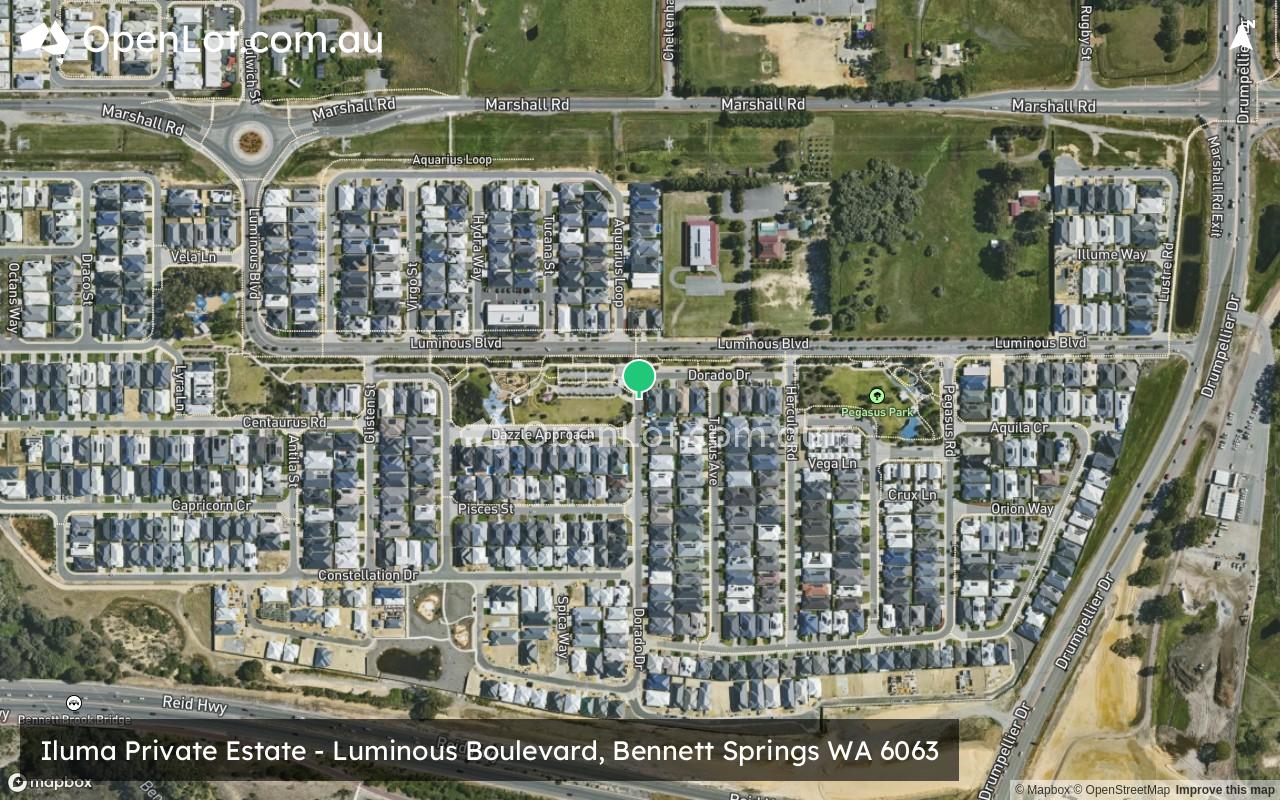 Satellite image for Iluma Private Estate - Luminous Boulevard, Bennett Springs WA 6063