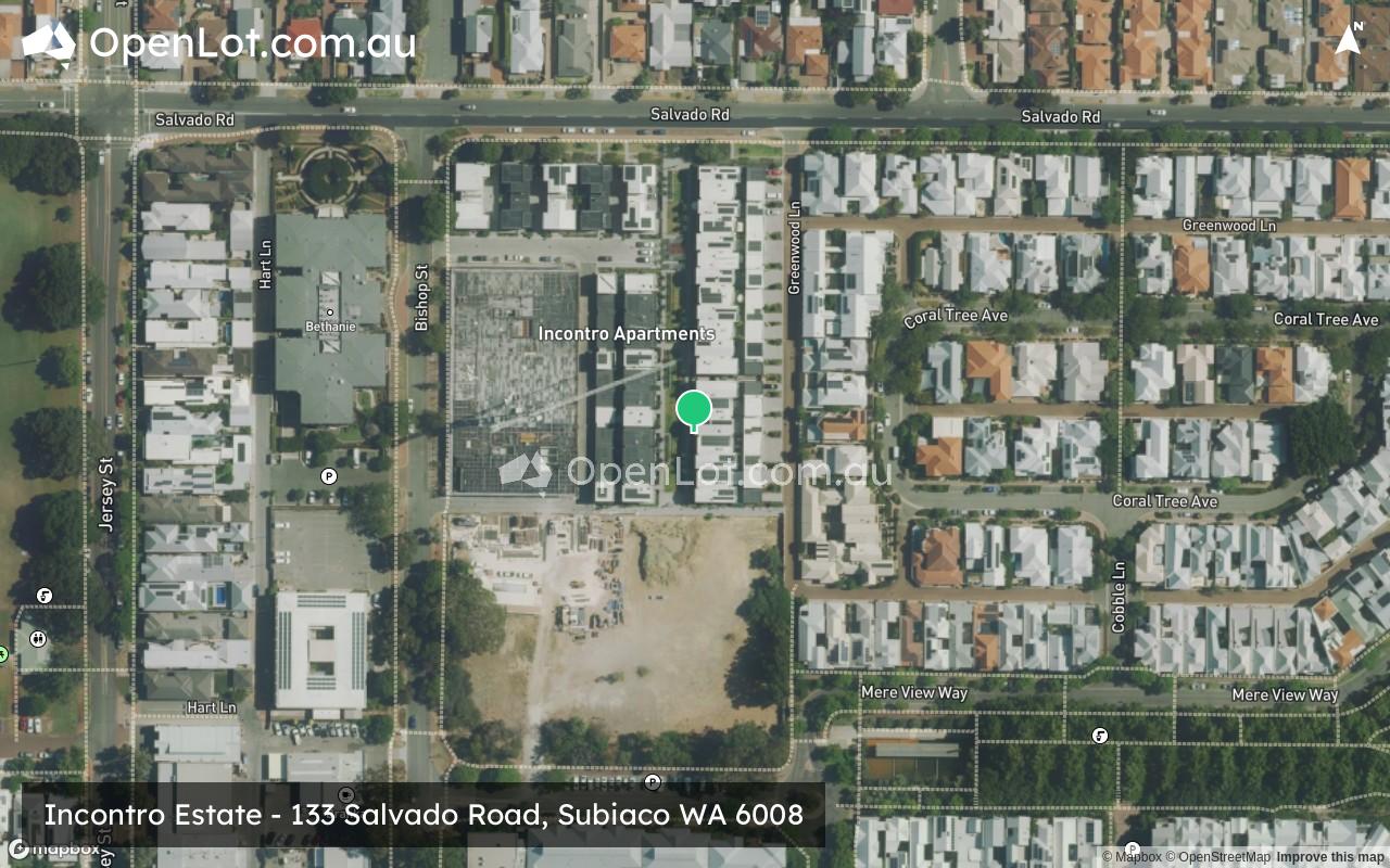 Satellite image for Incontro Estate - 133 Salvado Road, Subiaco WA 6008