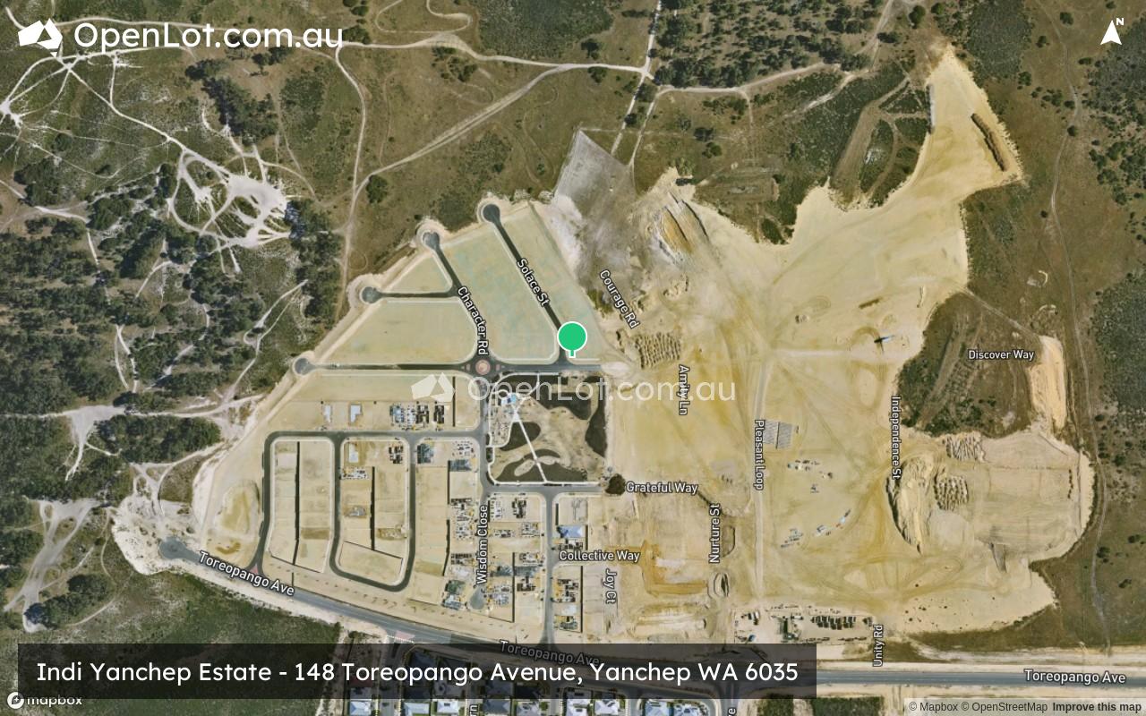 Satellite image for Indi Yanchep Estate - 148 Toreopango Avenue, Yanchep WA 6035