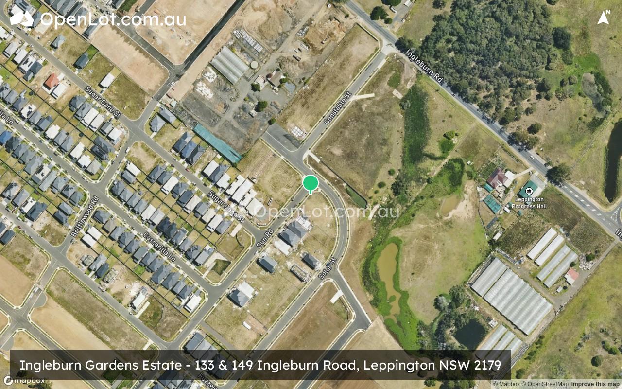 Satellite image for Ingleburn Gardens Estate - 133 & 149 Ingleburn Road, Leppington NSW 2179
