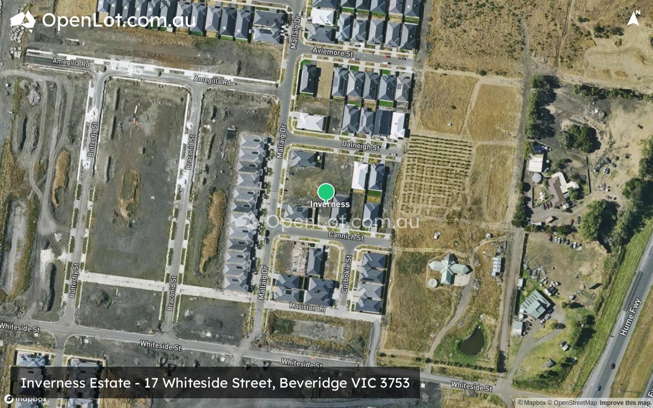 Satellite image for Inverness Estate - 17 Whiteside Street, Beveridge VIC 3753