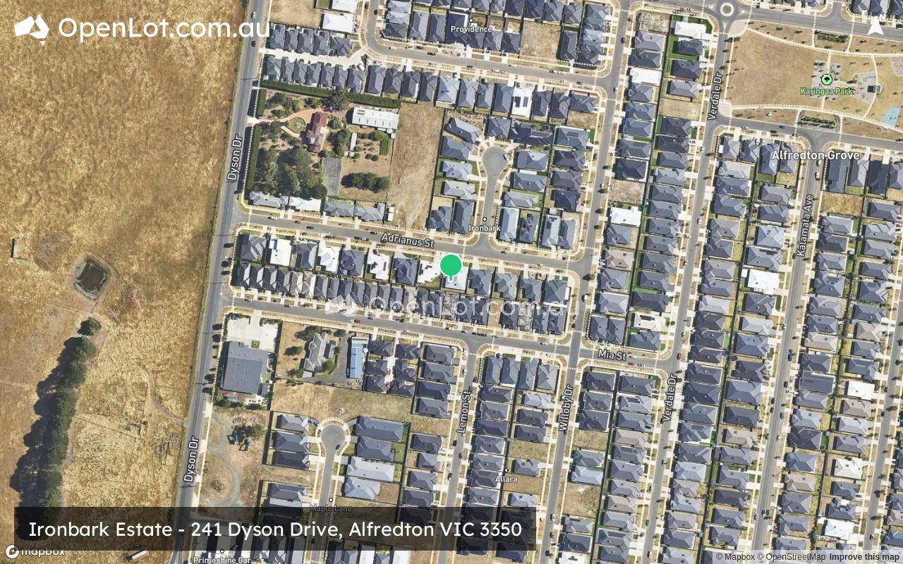 Satellite image for Ironbark Estate - 241 Dyson Drive, Alfredton VIC 3350