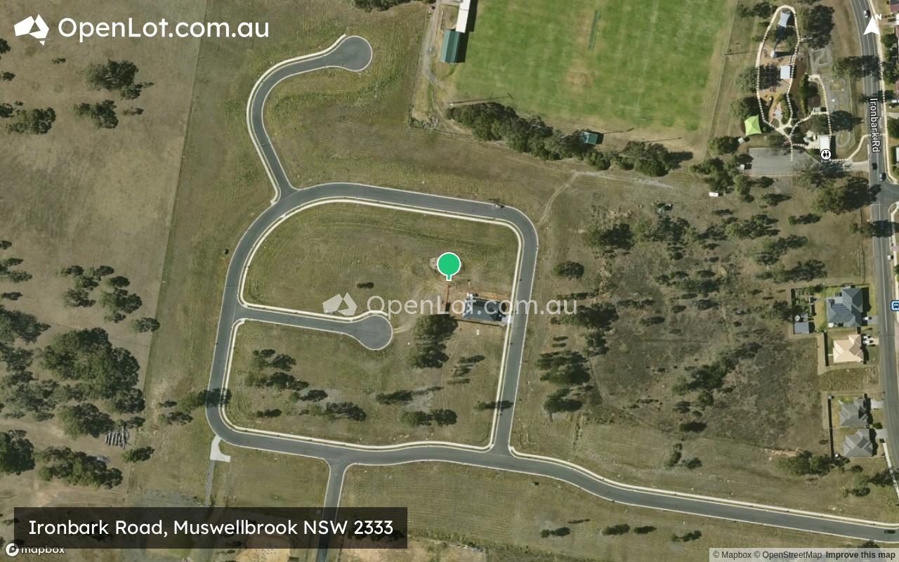 Satellite image for Ironbark Road, Muswellbrook NSW 2333