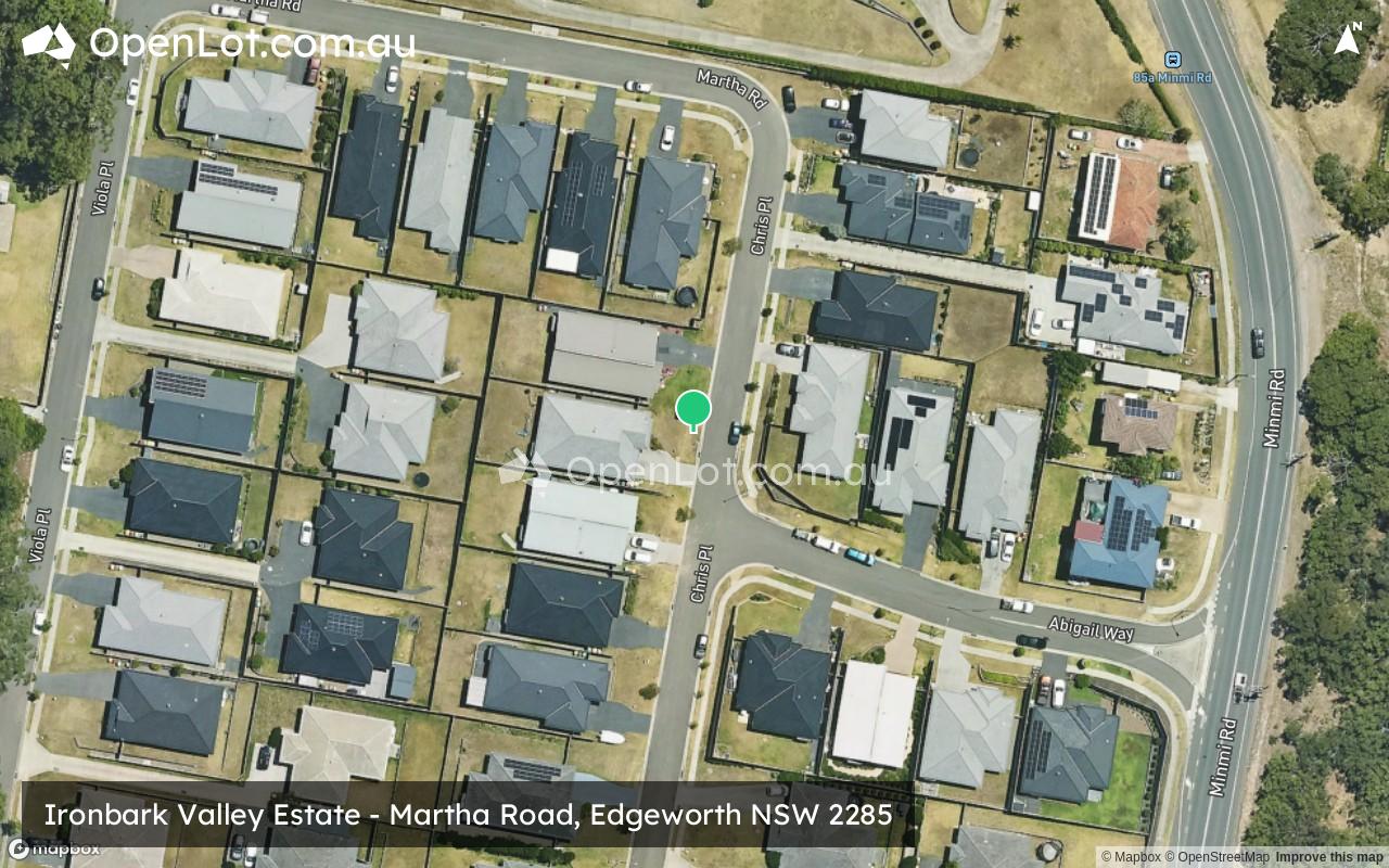 Satellite image for Ironbark Valley Estate - Martha Road, Edgeworth NSW 2285