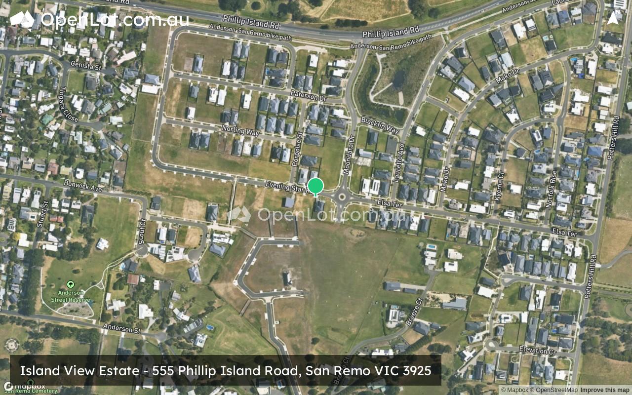 Satellite image for Island View Estate - 555 Phillip Island Road, San Remo VIC 3925