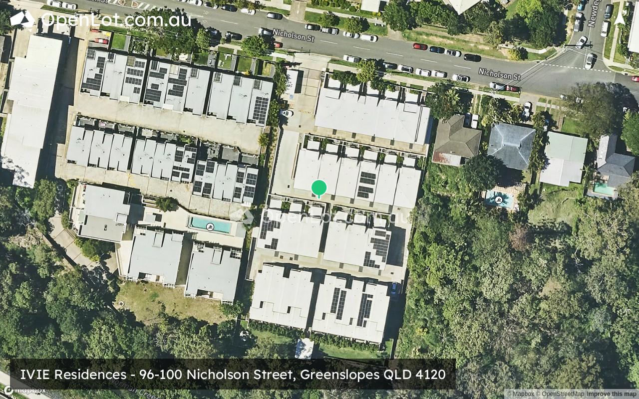 Satellite image for IVIE Residences - 96-100 Nicholson Street, Greenslopes QLD 4120