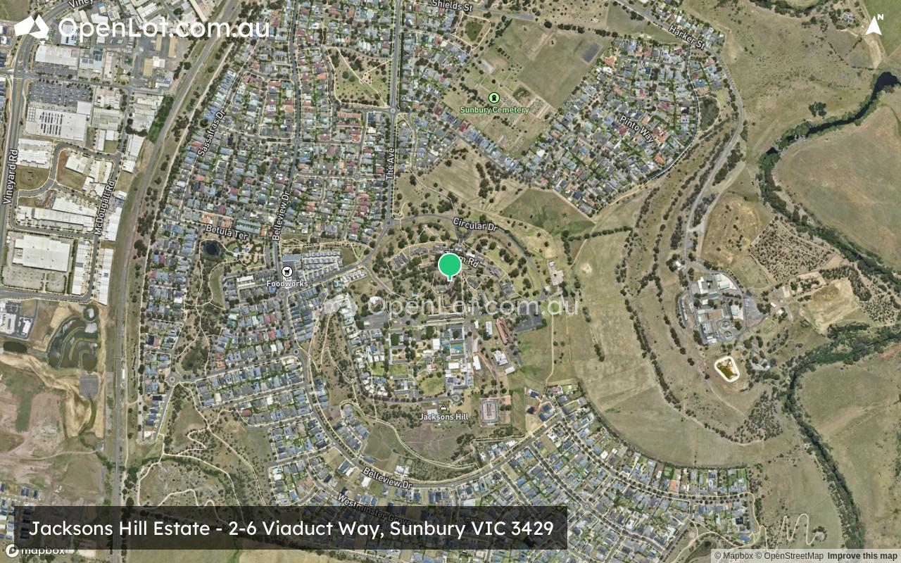 Satellite image for Jacksons Hill Estate - 2-6 Viaduct Way, Sunbury VIC 3429