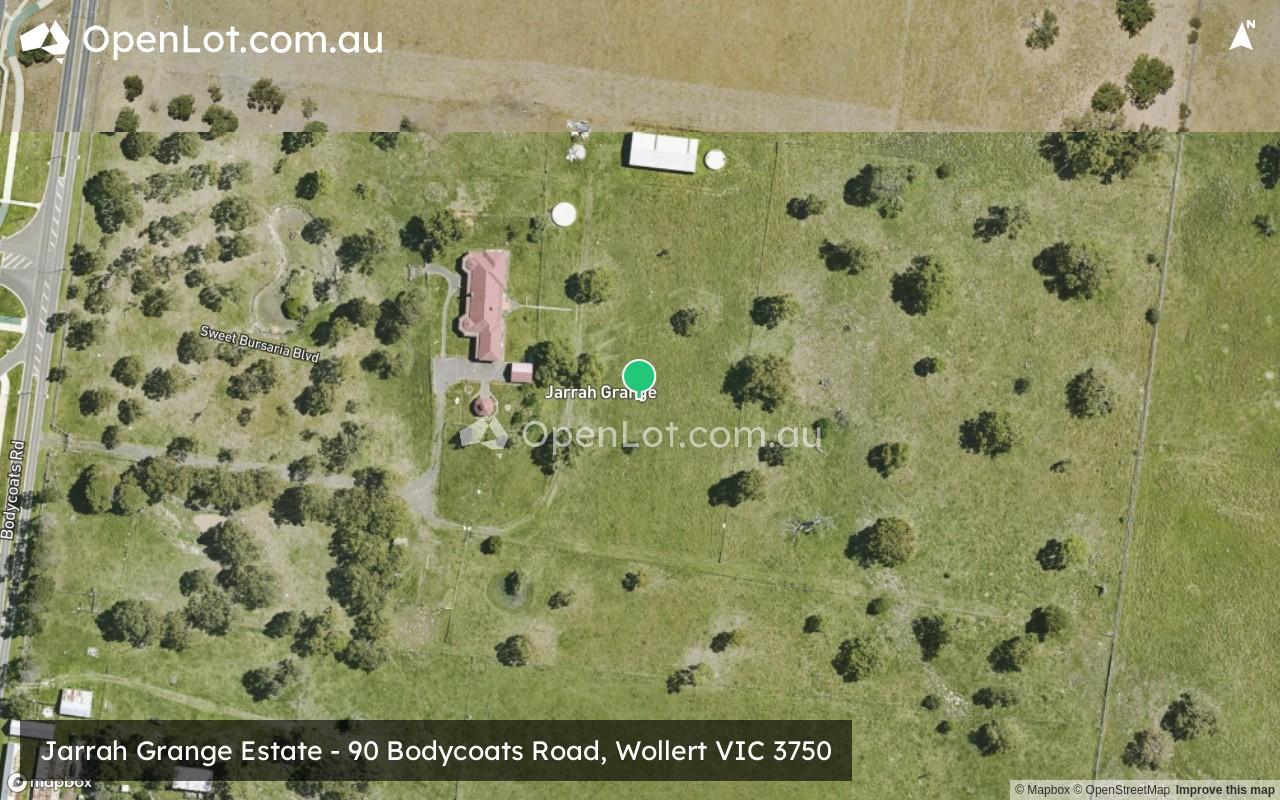 Satellite image for Jarrah Grange Estate - 90 Bodycoats Road, Wollert VIC 3750