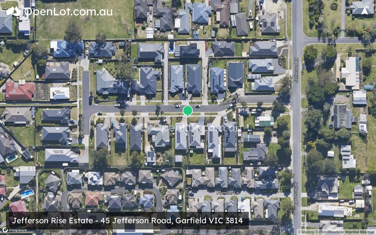Satellite image for Jefferson Rise Estate - 45 Jefferson Road, Garfield VIC 3814